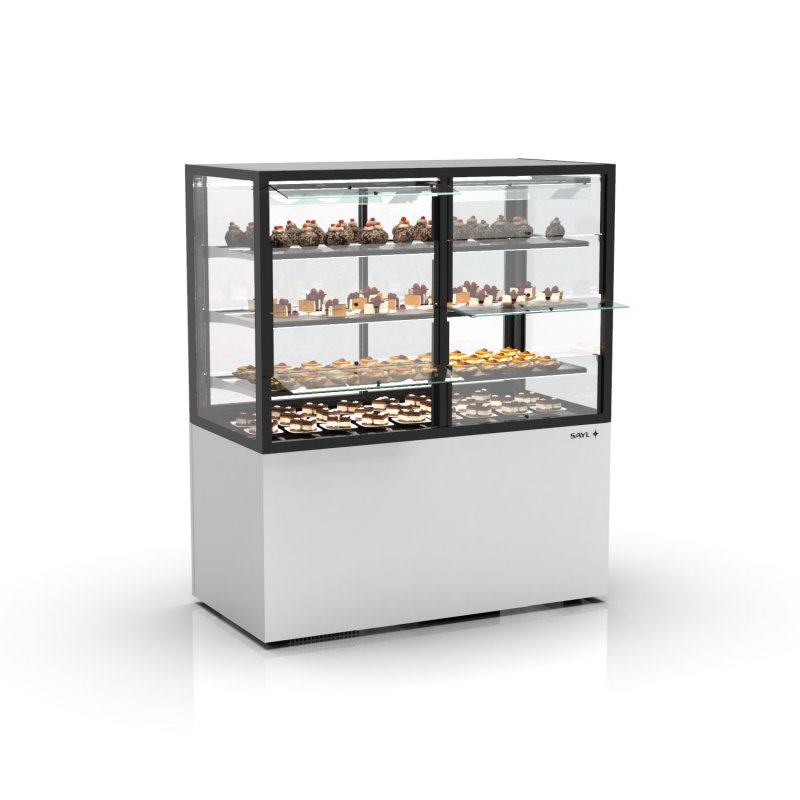 Vitrina refrigerada IN120/80-140S blanca con control de temperatura, LED y diseño compacto Vitrina refrigerada IN120/80-140S blanca con control de temperatura, LED y diseño compacto