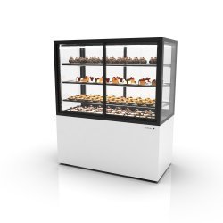 Vitrina vertical refrigerada Integra IN120/80-140A blanca con 3 estantes, LED y control táctil