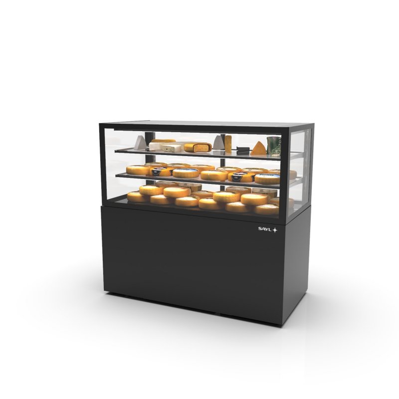 Vitrina vertical refrigerada IN120/50-110H negra | Humedad controlada para quesos, chocolates y carnes
