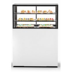 Vitrina vertical Integra IN100/50-140CG negra con 2 estantes de cristal, luz LED y calor seco Sahara