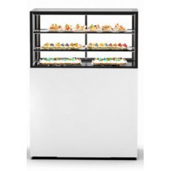 Vitrina vertical Integra IN100/50-140CG blanca con 2 estantes, LED y calor seco Sahara