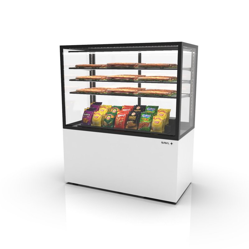 Vitrina neutra IN120/80-140N blanca | Alta visibilidad y cristal templado para comercios y hostelería Vitrina neutra IN120/80-140N blanca | Alta visibilidad y cristal templado para comercios y hostelería