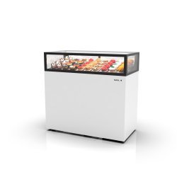 Vitrina refrigerada IN120/20-115 blanca | Cristal, LED y control táctil para productos frescos