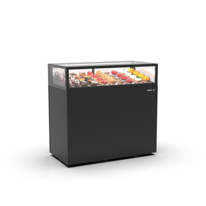 Vitrina refrigerada IN120/20-115 -B- negra | Alta visibilidad y control preciso para productos frescos Vitrina refrigerada IN120/20-115 -B- negra | Alta visibilidad y control preciso para productos frescos