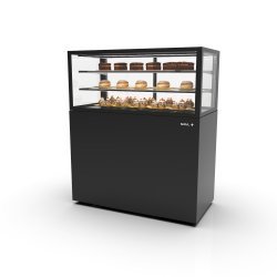 Vitrina refrigerada negra IN120/50-140 -B- | Control táctil y LED para productos frescos