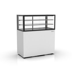 Vitrina neutra blanca IN120/50-140N | LED, estantes regulables y diseño elegante