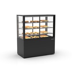 Vitrina calor seco IN120/80-140CA -B- negra | Alta visibilidad y control térmico hasta 70?°C