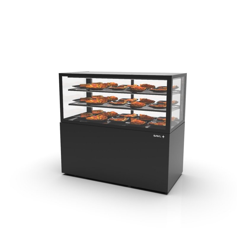 Vitrina calor seco IN120/50-110C -B- negra | Exposición impecable de productos calientes