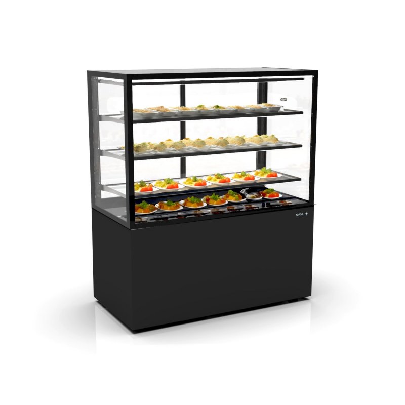 Vitrina calor seco IN120/80-140C -B- negra | Exposición impecable y diseño premium