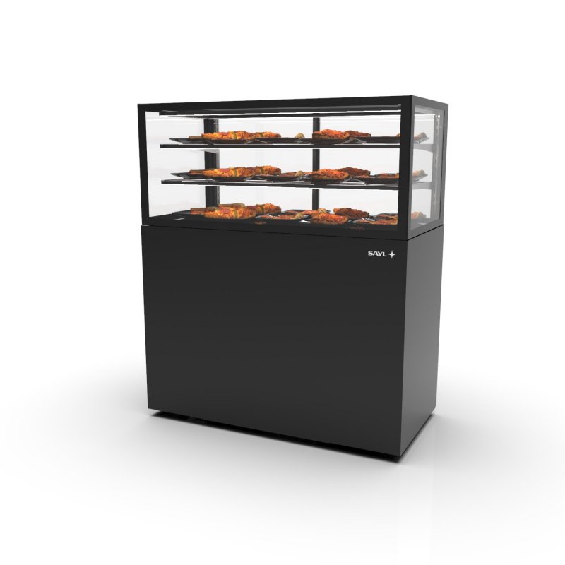 Vitrina calor seco IN120/50-140C negra | Exposición impecable de productos calientes Vitrina calor seco IN120/50-140C negra | Exposición impecable de productos calientes