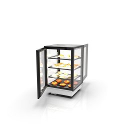 Vitrina Drop-In calor seco DP60-80CA blanca | Máxima visibilidad para productos calientes