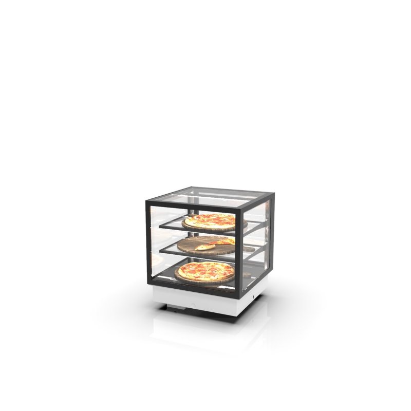 Vitrina Drop-In calor seco DP60-50C blanca | Doble cristal, LED y diseño compacto Vitrina Drop-In calor seco DP60-50C blanca | Doble cristal, LED y diseño compacto