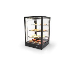 Vitrina sobremesa neutra IN60-80NG blanca | 3 estantes, doble cristal y alta visibilidad