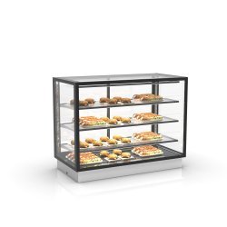 Vitrina Drop-In calor seco DP120-80C blanca con 3 estantes regulables y alta eficiencia para hostelería