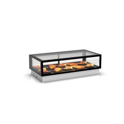Vitrina Drop-In calor seco DP120-20C blanca con estantes regulables y eficiencia energética profesional