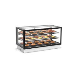 Vitrina Drop-In calor seco DP120-50C blanca con estantes regulables y gran visibilidad profesional