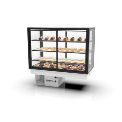 Vitrina Drop-In refrigerada DP120-80A blanca con frío ventilado y conservación óptima profesional