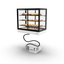 Vitrina refrigerada IN100-90RA blanca con grupo remoto, puertas correderas y control táctil