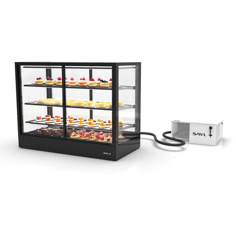 Vitrina refrigerada IN120-90RA blanca con grupo remoto, cristal templado y control táctil profesional Vitrina refrigerada IN120-90RA blanca con grupo remoto, cristal templado y control táctil profesional