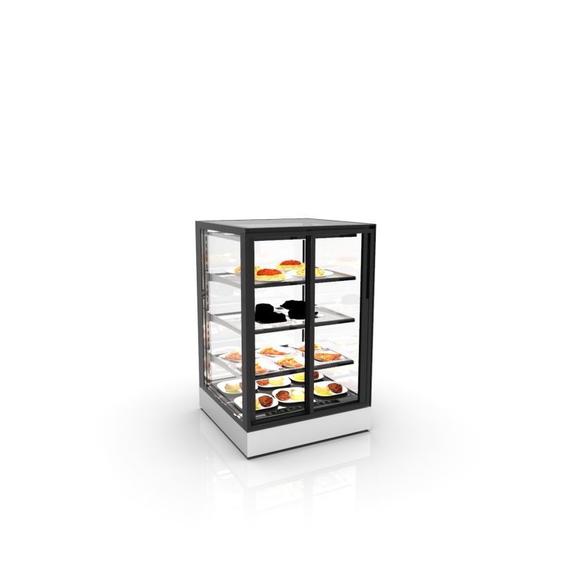 Vitrina refrigerada IN60-90RA blanca con grupo remoto, LED y control táctil profesional Vitrina refrigerada IN60-90RA blanca con grupo remoto, LED y control táctil profesional