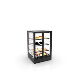 Vitrina refrigerada IN60-90RA-B negra con grupo remoto, LED y estantes regulables profesionales