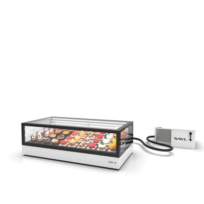 Vitrina refrigerada IN120-40R blanca con grupo remoto, LED, cristal templado y control táctil profesional Vitrina refrigerada IN120-40R blanca con grupo remoto, LED, cristal templado y control táctil profesional