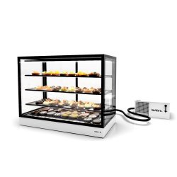 Vitrina refrigerada IN120-90R blanca con grupo remoto, LED, 3 estantes regulables y control táctil profesional
