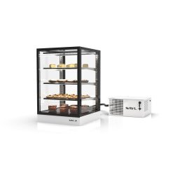 Vitrina refrigerada IN60-90R blanca con grupo remoto, LED, 3 estantes regulables y control táctil profesional