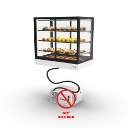 Vitrina refrigerada IN100-90RAZ blanca con grupo remoto, LED, 3 estantes regulables y control táctil profesional