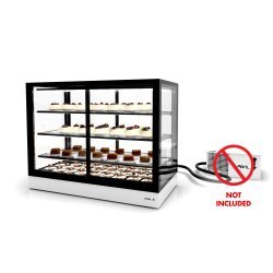Vitrina refrigerada IN120-90RAZ blanca con grupo remoto, LED, 3 estantes regulables y control táctil profesional