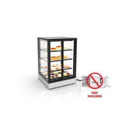 Vitrina refrigerada IN60-90RZA blanca con grupo remoto, LED, estantes regulables y control táctil profesional