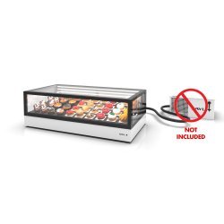 Vitrina refrigerada IN120-40RZ blanca con grupo remoto, LED, estantes regulables y control táctil profesional