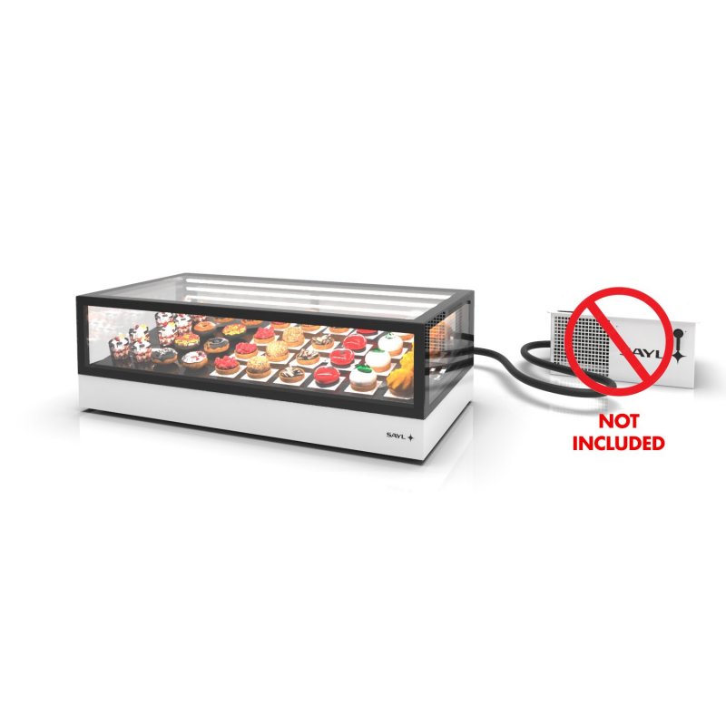 Vitrina refrigerada IN120-40RZ blanca con grupo remoto, LED, estantes regulables y control táctil profesional Vitrina refrigerada IN120-40RZ blanca con grupo remoto, LED, estantes regulables y control táctil profesional