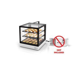 Vitrina refrigerada IN60-60RZ blanca con grupo remoto, LED y estantes de cristal templado regulables