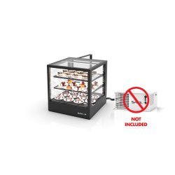 Vitrina refrigerada IN60-60RZ -B- negra con grupo remoto, LED, cristal templado y diseño profesional compacto