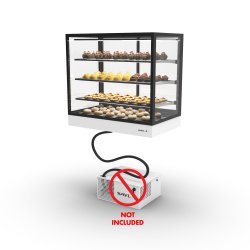 Vitrina refrigerada IN100-90RZ blanca profesional con grupo remoto, LED, 3 estantes regulables y cristal templado