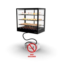 Vitrina refrigerada IN100-90RZ -B- profesional con grupo remoto, estantes regulables y diseño en color negro