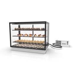 Vitrina drop-in DP120-80R blanca refrigerada con grupo remoto e iluminación LED para hostelería profesional