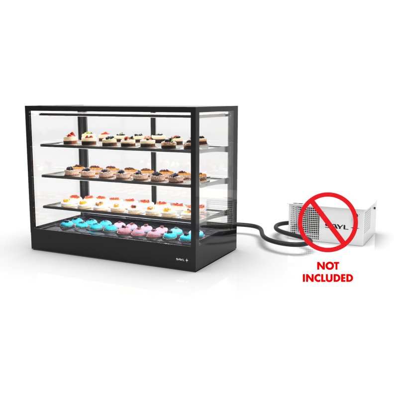 Vitrina refrigerada IN120-90RZ blanca con grupo remoto y 3 estantes regulables de cristal para hostelería Vitrina refrigerada IN120-90RZ blanca con grupo remoto y 3 estantes regulables de cristal para hostelería
