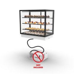 Vitrina drop-in DP100-80RZ blanca refrigerada con grupo remoto y 3 estantes regulables para uso profesional