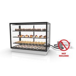 Vitrina drop-in DP120-80RZ blanca refrigerada con grupo remoto y 3 estantes regulables de cristal templado