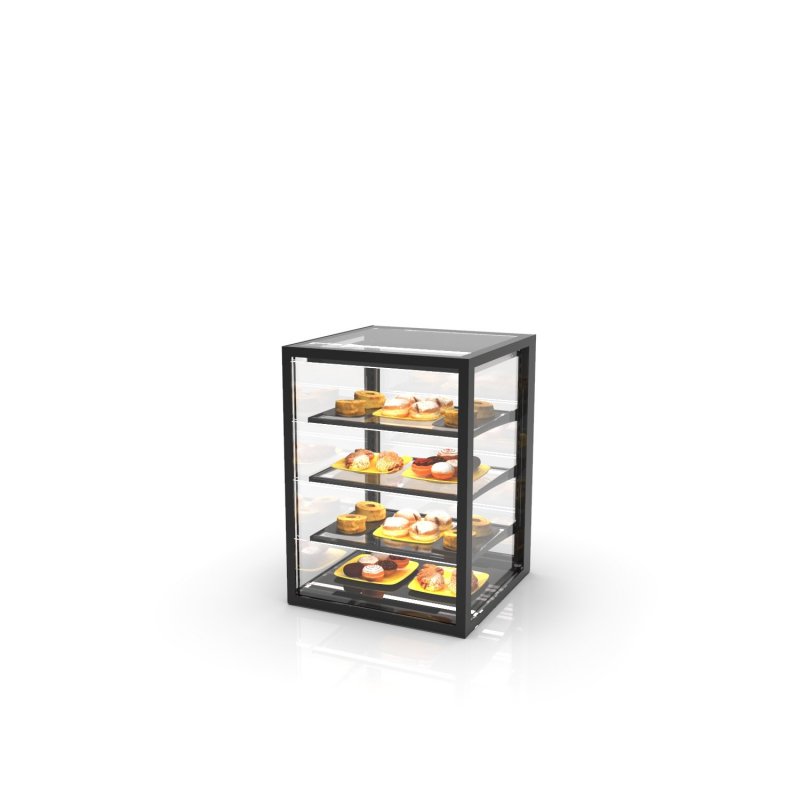 Vitrina neutra sobremostrador IN60-80N blanca con 3 estantes regulables y doble iluminación LED profesional Vitrina neutra sobremostrador IN60-80N blanca con 3 estantes regulables y doble iluminación LED profesional