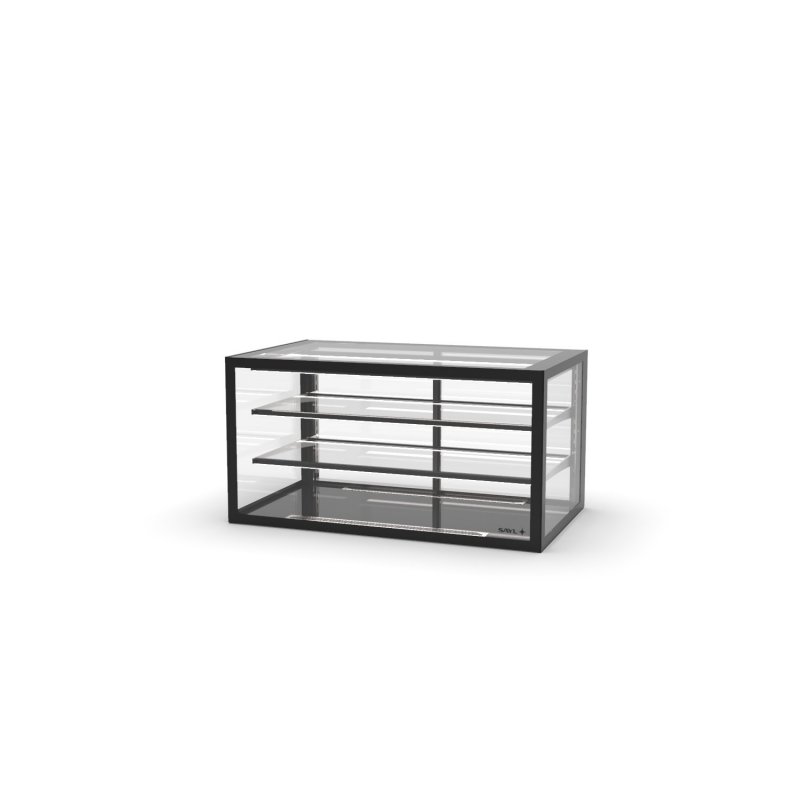 Vitrina sobremostrador neutra IN100-50N blanca con 2 estantes regulables y doble iluminación LED Vitrina sobremostrador neutra IN100-50N blanca con 2 estantes regulables y doble iluminación LED