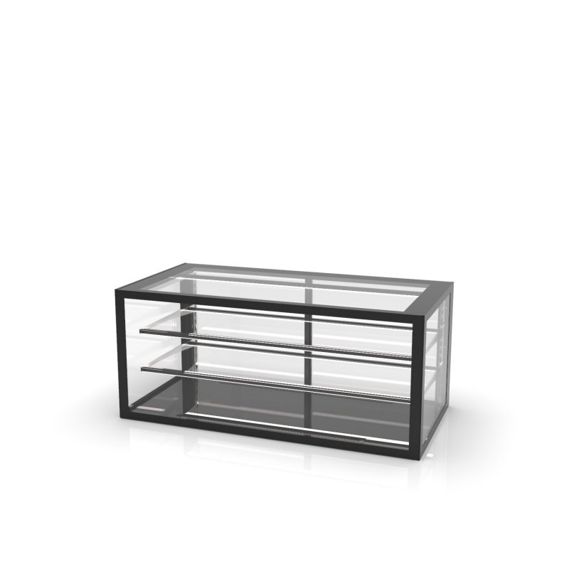 Vitrina sobremostrador neutra IN120-50N blanca con 2 estantes regulables y doble iluminación LED Vitrina sobremostrador neutra IN120-50N blanca con 2 estantes regulables y doble iluminación LED