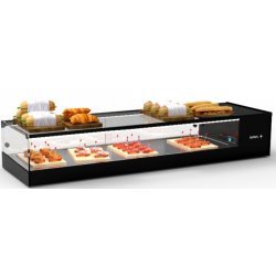 Vitrina refrigerada sobremostrador negra Logic Tapas VTLG6P para 6 bandejas GN 1/3