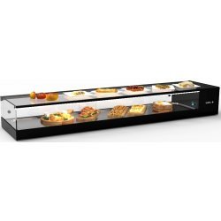 Vitrina refrigerada sobremostrador negra Logic Tapas VTLG8P para 8 bandejas GN 1/3