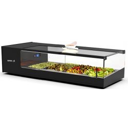 Vitrina refrigerada sobremostrador negra Logic Tapas VTLG4-I para 4 bandejas GN 1/3