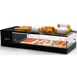 Vitrina refrigerada sobremostrador negra Logic Tapas VTLG4P-I para 4 bandejas GN 1/3