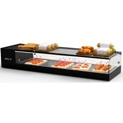Vitrina refrigerada sobremostrador negra Logic Tapas VTLG6P-I para 6 bandejas GN 1/3