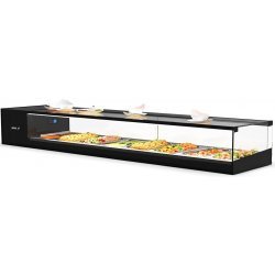 Vitrina refrigerada sobremostrador negra Logic Tapas VTLG8-I para 8 bandejas GN 1/3